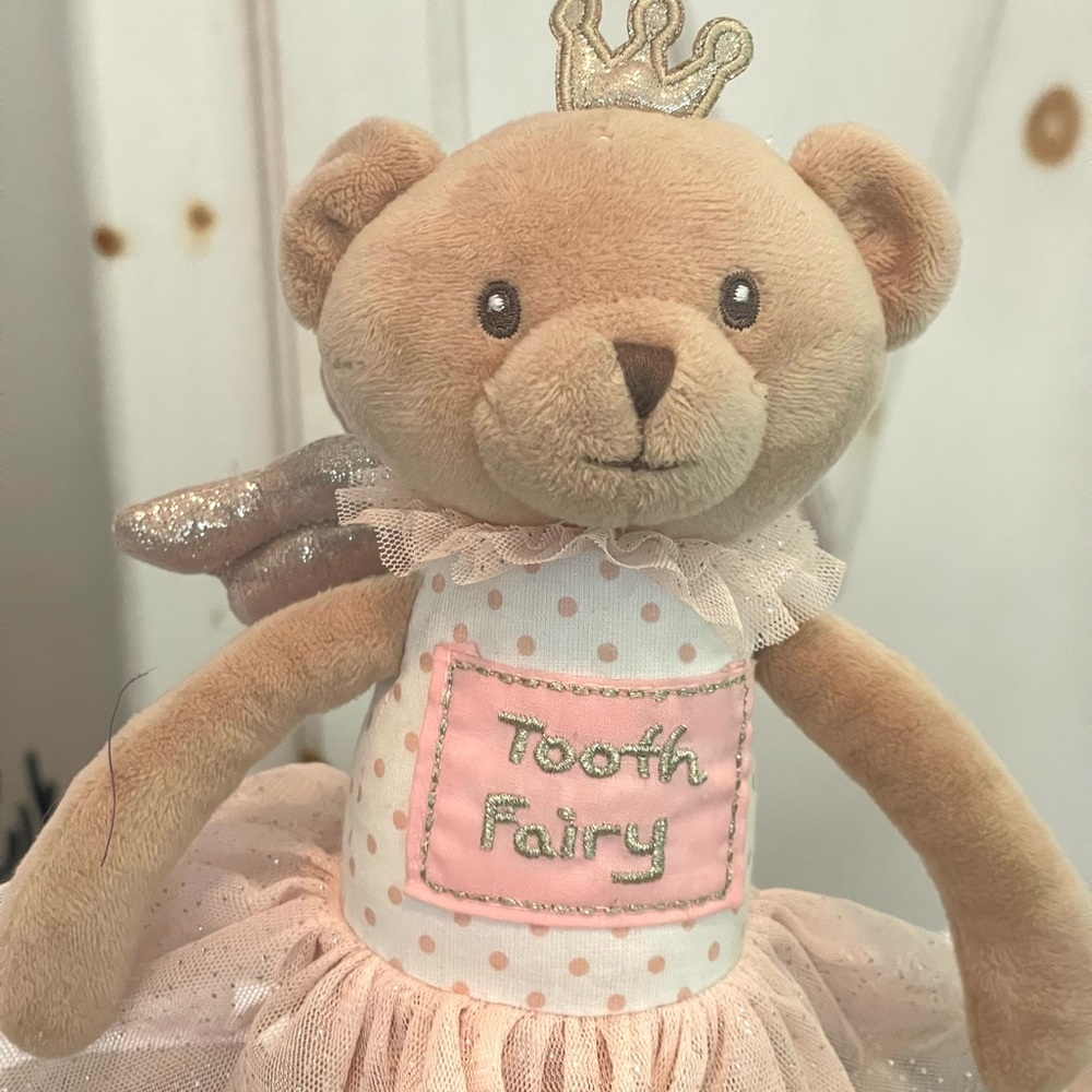 14" Ballerina, Tooth Fairy Teddy Bear Doll
Plush Toy - Pink and Tan - Picture 3 of 7